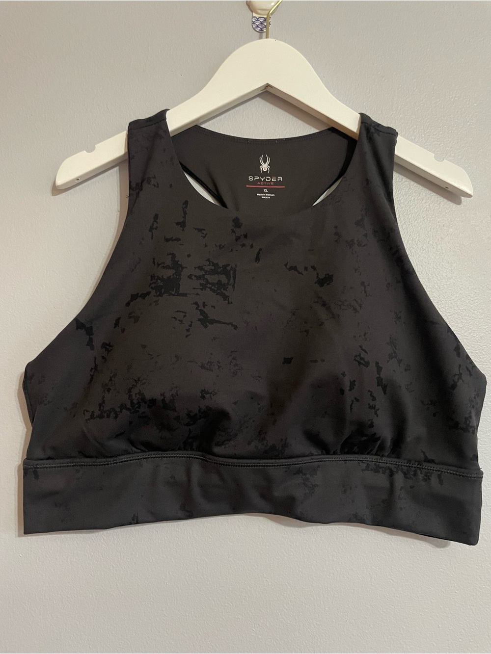 Spyder Black High-Neck Athletic Sports Bra
